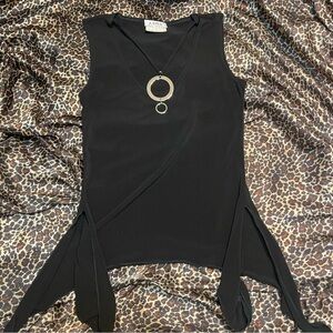Vintage 90s A.Byer O Ring Ruffle Tank Top